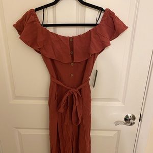 Off the shoulder jumpsuit